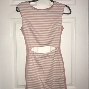 Pink and White cut out dress